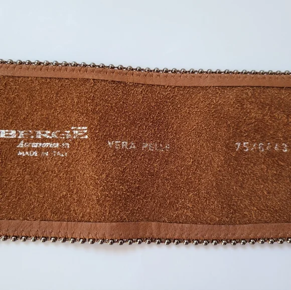 . Berge Wide Leather Belt - Picture 5 of 6